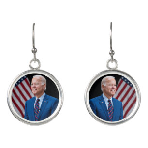 2021 Joe Biden US President Portrait Earrings