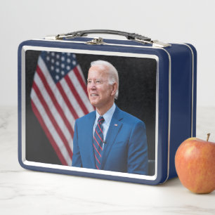 2021 Joe Biden US President Portrait Metal Lunch Box