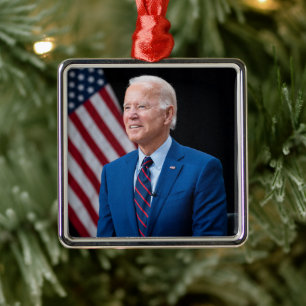 2021 Joe Biden US President Portrait Metal Ornament