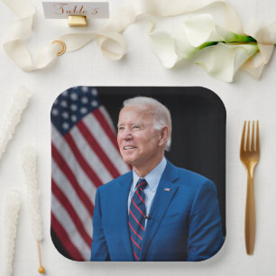 2021 Joe Biden US President Portrait Paper Plates