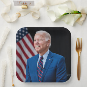 2021 Joe Biden US President Portrait Paper Plates