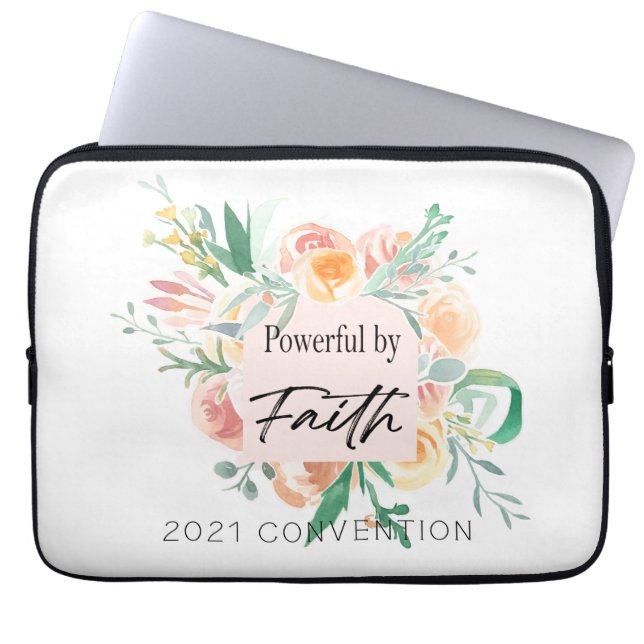 2021 JW Convention -Powerful by Faith  Mug Pocket  Laptop Sleeve (Front)