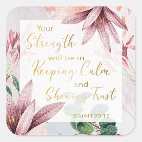 2021 JW Year Text _ Keep Calm and Show Trust Squar Square Sticker