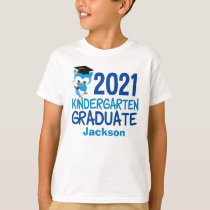 2021 Kindergarten Graduation Cute Blue Owl Kids T-Shirt 2021 Kindergarten Graduation Cute Blue Owl Kids T-Shirt