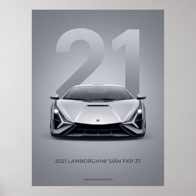 2021 Lamborghini Sián FKP 37 Poster (Front)