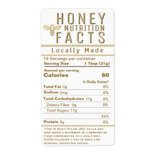 2021 Latest Honey Nutrition White Gold with Bee Label