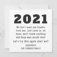 2021 Let's Try This Again | Happy New Year Holiday Card