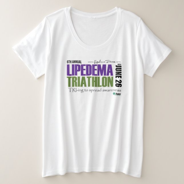 2021 Lipedema Triathlon - Plus Size Shirt (Design Front)