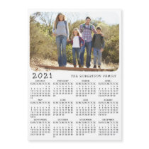 2021 Magnetic Calendar Family Photo Black White 2021 Magnetic Calendar Family Photo Black White