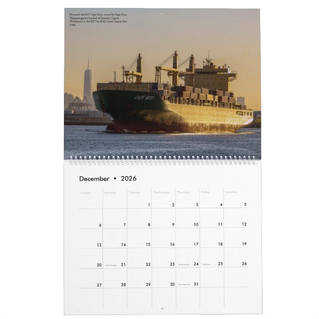 2021 Maritime Photography by: Birk Thomas Calendar (Dec 2026)