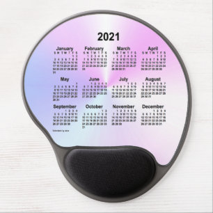 2021 Miami Shimmer Calendar by Janz Gel Mouse Pad