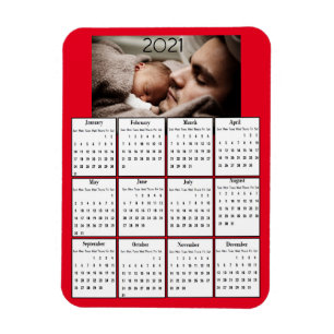 2021 Mini Calendar Refrigerator Magnet