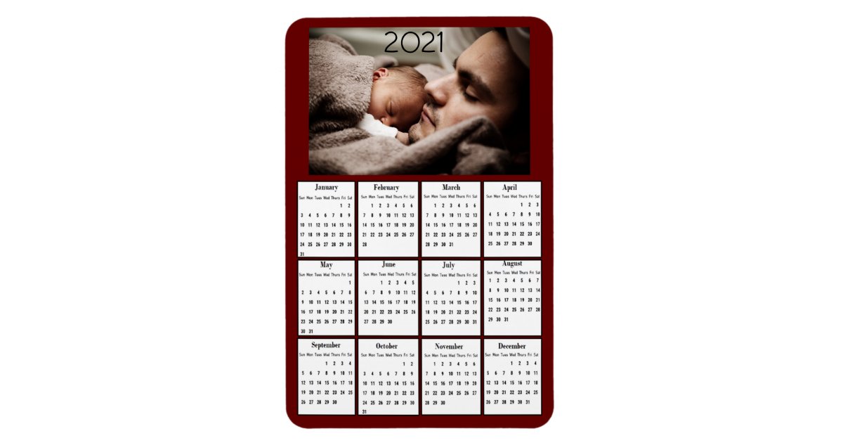 2021 Mini Calendar Refrigerator Zazzle