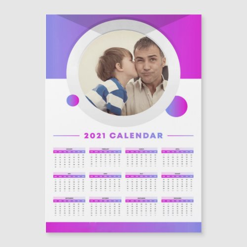 2021 Modern Calendar Custom Photo