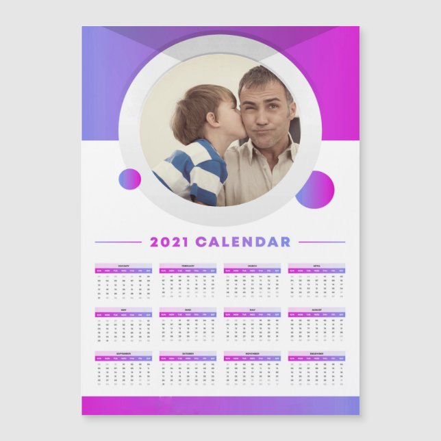 2021 Modern Calendar Custom Photo (Front)