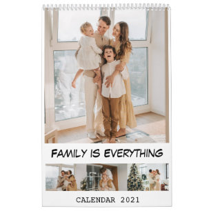 2021 Modern Custom Photo Family is Everything Calendar