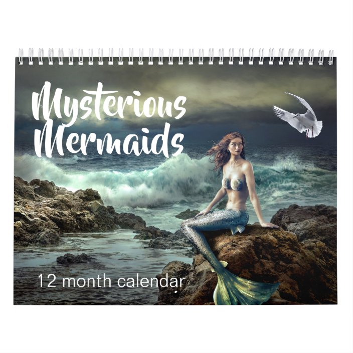 2021 Mysterious Mermaids Fantasy Calendar Zazzle Com mermaid wall calendar 2021
