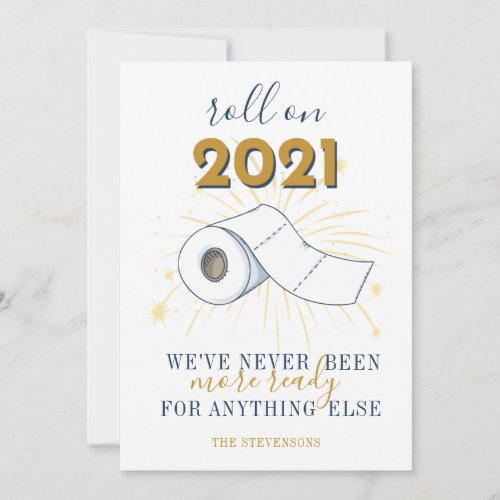 2021 New Year Toilet Paper Personalized Holiday Card