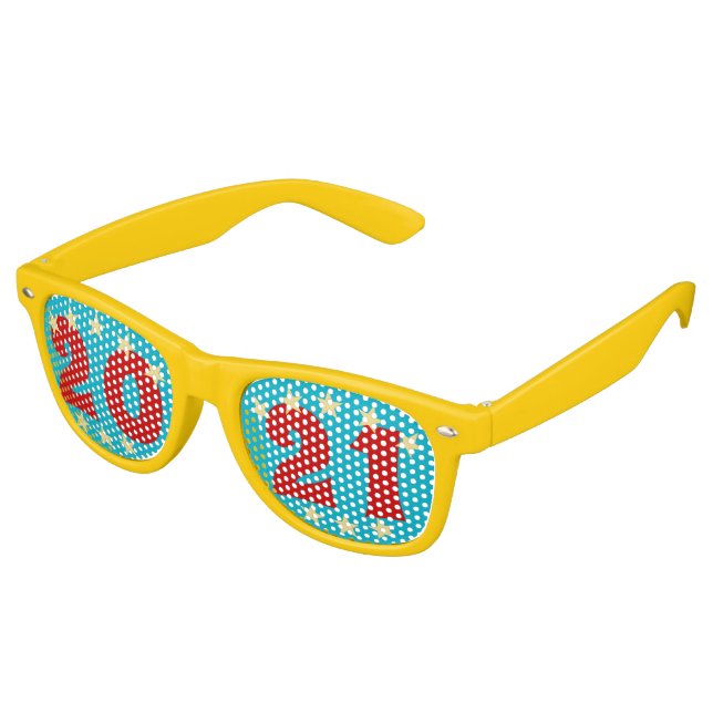 2021 New Years Eve Party Cool Shades Sunglasses (Angled)