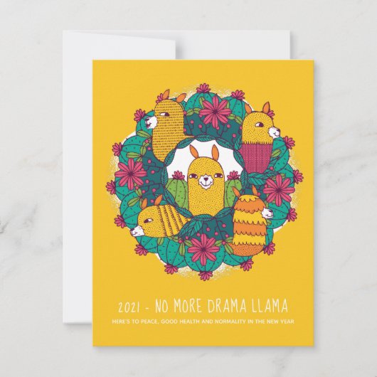 2021 No More Drama Llama 2020 Holidays Wreath (Front)