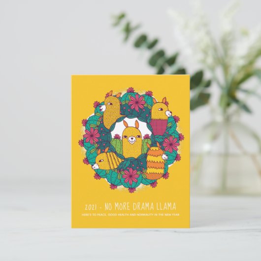 2021 No More Drama Llama 2020 Holidays Wreath (Standing Front)