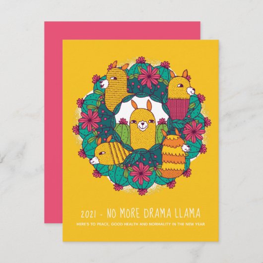 2021 No More Drama Llama 2020 Holidays Wreath (Front/Back)