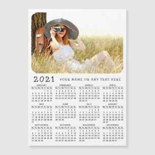 2021 Photo Fridge Magnet Calendar Monday to Sunday
