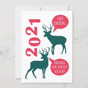 2021 Reindeer Holiday Christmas Card