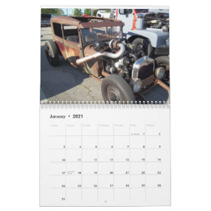 2021 Rust and paint hot rod rat rod car calendar
