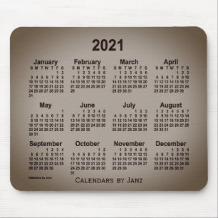 2021 San Telmo Gray Calendar by Janz Mouse Pad