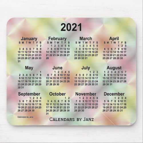 2021 San Telmo Satin Calendar by Janz Mouse Pad