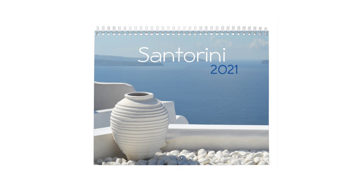2021 Santorini Greek Island Calendar