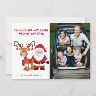 2021 Sending Holiday Cheer Christmas Photo Card