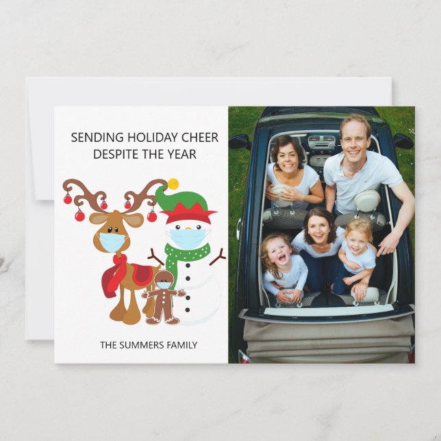 2021 Sending Holiday Cheer Christmas Photo Card (Front)