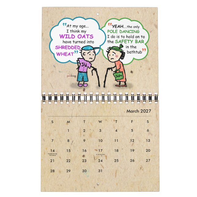2021 Seniors Retirement Funny Old Age Jokes Quotes Calendar (Mar 2027)