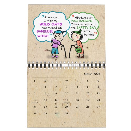 2021 Seniors Retirement Funny Old Age Jokes Quotes Calendar