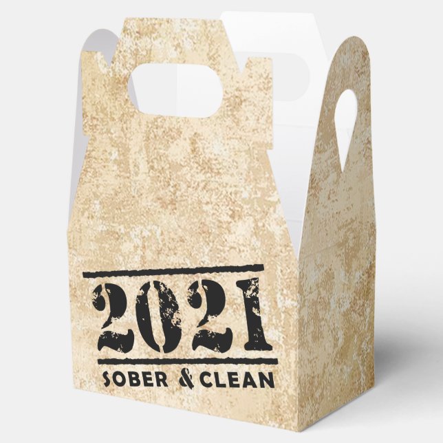 2021 Sober & Clean Celebrate Recovery Sobriety Favor Boxes (Opened)