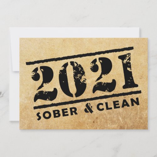 2021 Sober  Clean Recovery Sobriety Encouragement Card