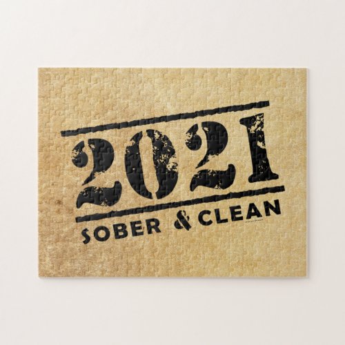 2021 Sober  Clean Recovery Sobriety Encouragement Jigsaw Puzzle