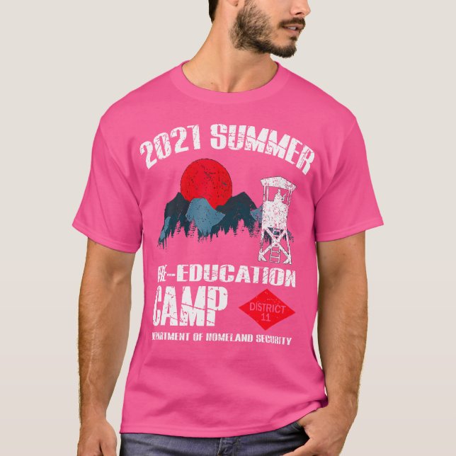 2021 Summer Reeducation Camp Military Re-Educate F T-Shirt (Front)
