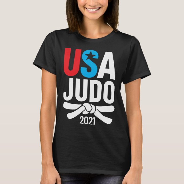 2021 USA Judo Player Apparel American  for US Judo T-Shirt (Front)
