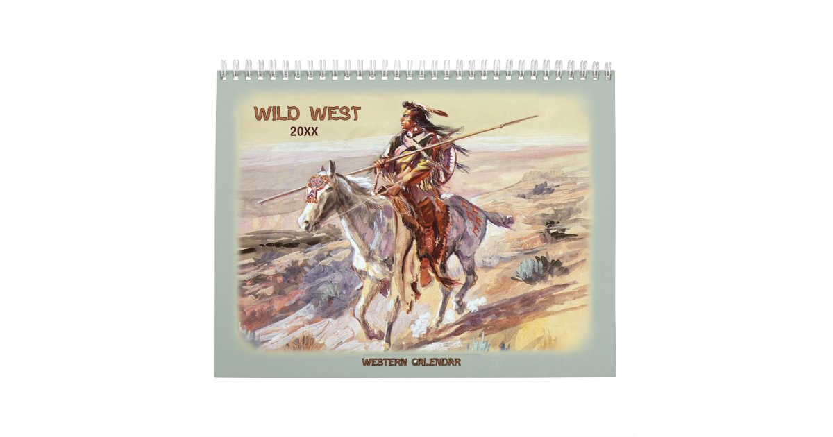 2021 Wild West Calendar Zazzle