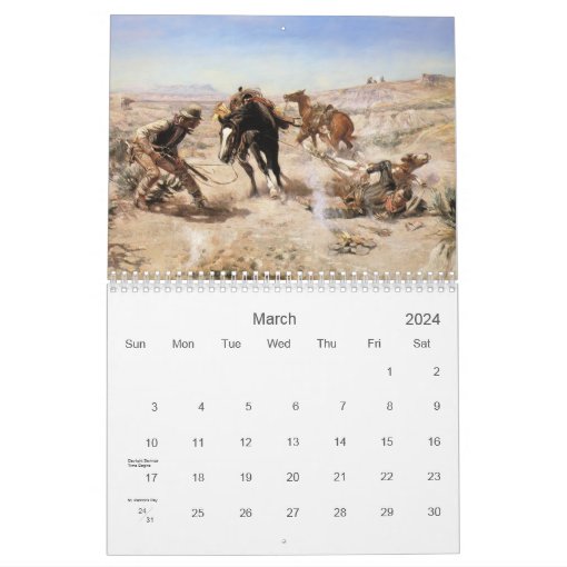 2021 Wild West Calendar Zazzle