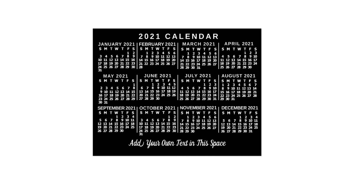 2021 Year Monthly Calendar Classic Black And White Postcard Zazzle Com Our calendars are free to use and are available as pdf calendar and gif image calendar. 2021 year monthly calendar classic black and white postcard zazzle com