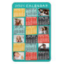 2021 Year Monthly Calendar Modern Photo Collage Magnet