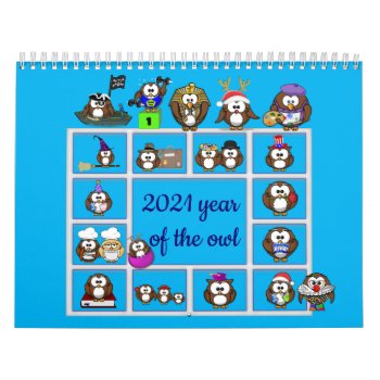 2021 Year Of The Owl Calendar by just_owls at Zazzle
