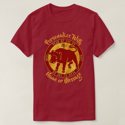 2021 Year Of The Ox Gold Look T_Shirt
