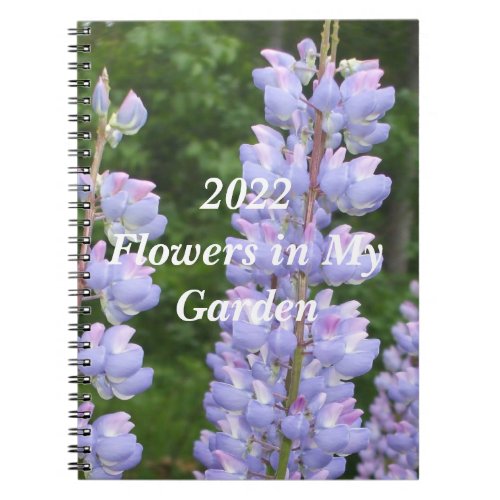 20222 Pretty Lupine Flower Spiral Photo Notebook