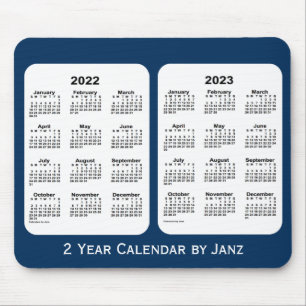 2022-2023 Police Box Blue 2 Year Calendar by Janz Mouse Pad