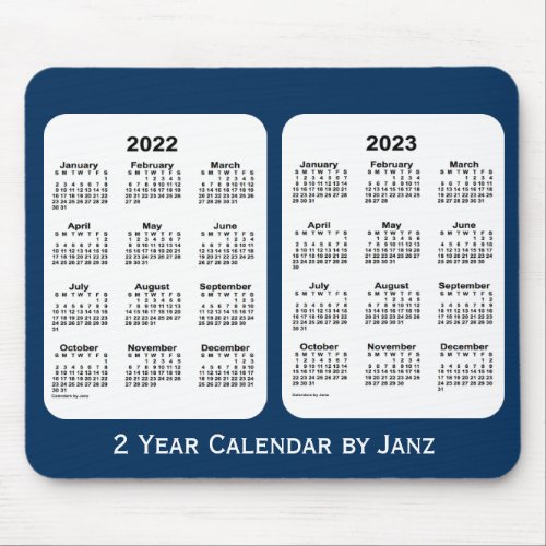 2022_2023 Police Box Blue 2 Year Calendar by Janz Mouse Pad